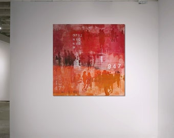 HUMAN CROWD III - by Sven Pfrommer - Artwork on Canvas is ready to hang