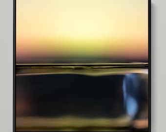 FLUID HORIZON XXXV - Seascape photoart by Sven Pfrommer - 100x100cm framed artwork is ready to hang