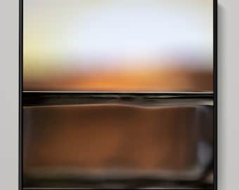 FLUID HORIZON XLI - Seascape photoart by Sven Pfrommer - 100x100cm framed artwork is ready to hang