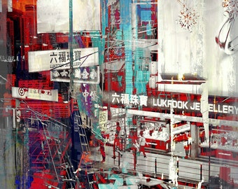 HONG KONG Downtown VIII par Sven Pfrommer - L’œuvre d’art est prête à être accrochée