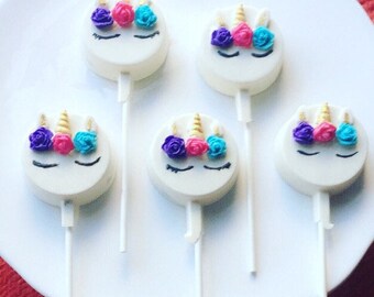 12 Unicorn Cake Pops Unicorn Birthday Party Etsy