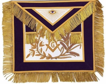 Zest4Canada Masonic Regalia Special Feature Apron /& Chain Collar Soft Handle Case Square G /& Compass