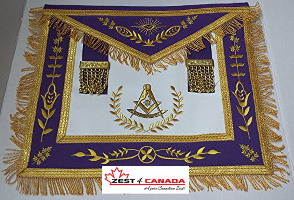 D0090 Tie Masonic Past Master with Square 58 Maroon/Gold - Dean Masonic  Supply / Blue Lodge Aprons