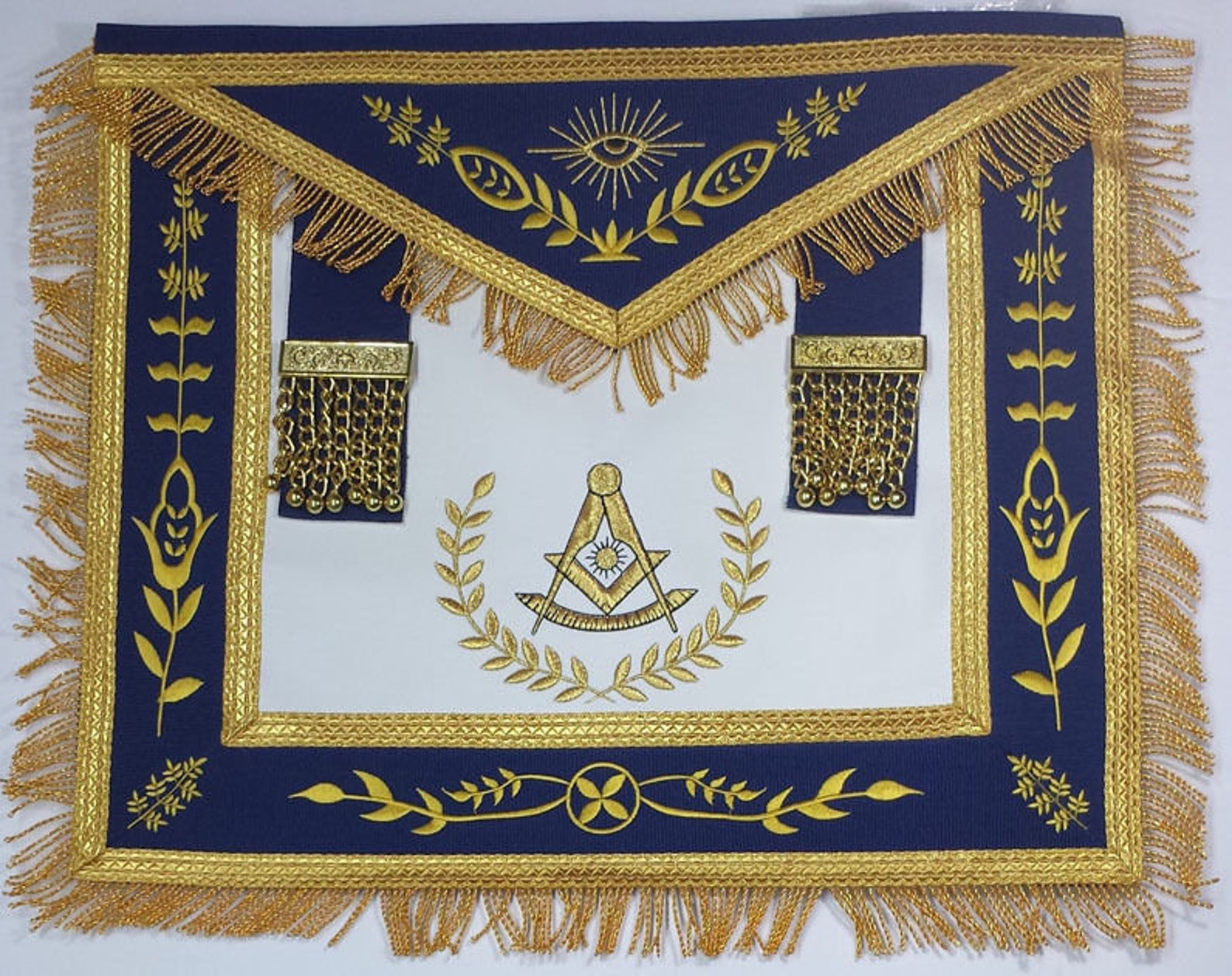 Masonic Apronpast Master Apron Royal Blue Gold Embroidered Etsy