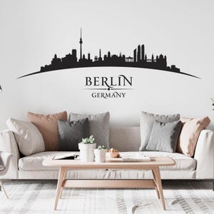 WD101149 | Berlin Germany City Skyline - Brandenburg Gate, TV Tower - Bedroom Living Room Wall Art Sticker
