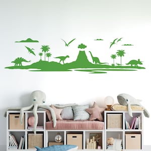 WD101186 | Dinosaur Island, Jurassic World, Dinosaurs Land - Children Room Wall Art Sticker