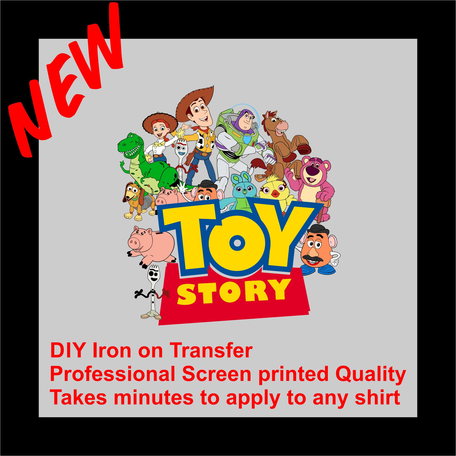 Disney Toy Story Andy Vinyl DIY IRON ON Disney Toy Story Andy Vinyl DIY IRON ON