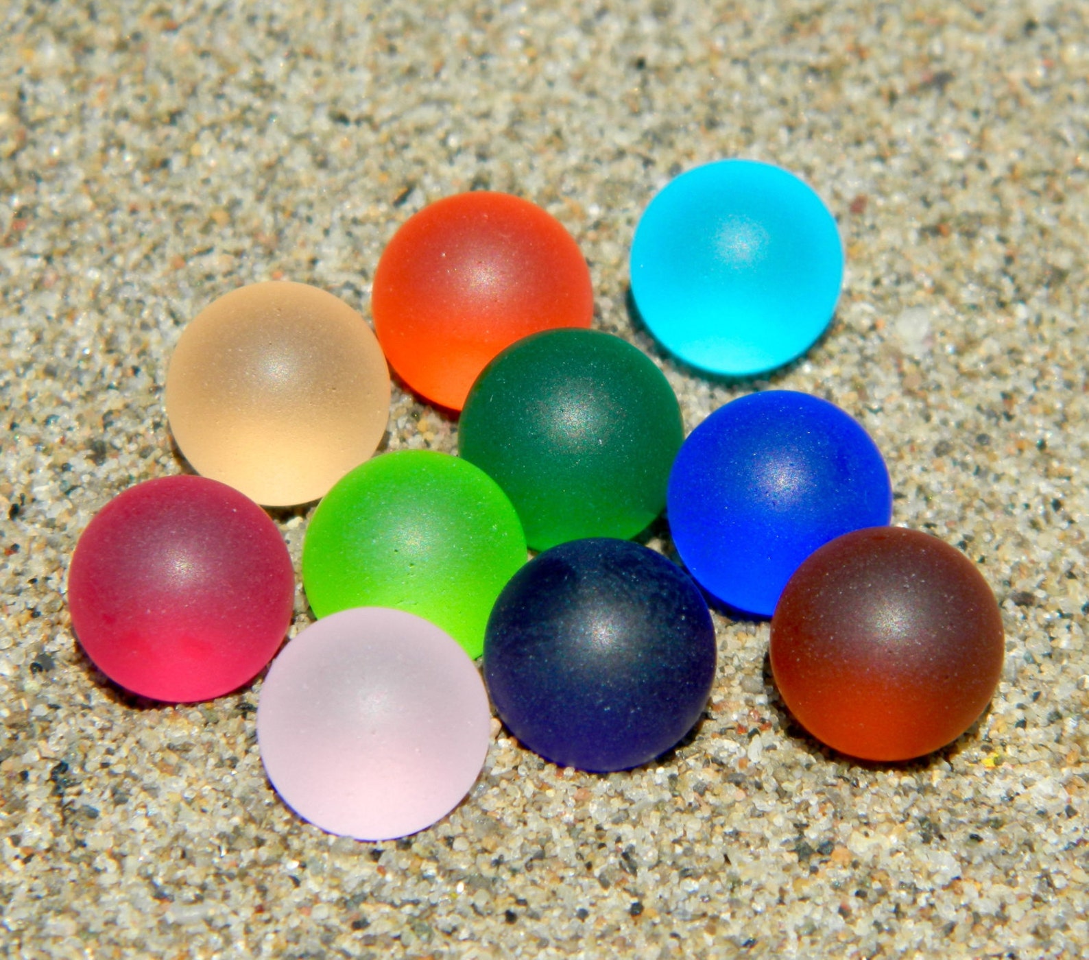 10 10mm Sea Glass Stones Marbles for Interchangeable Jewelry Etsy