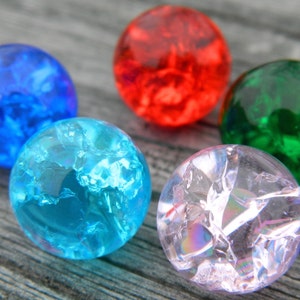 5 - 10mm Fried Cracked Glass stones / marbles for interchangeable jewelry