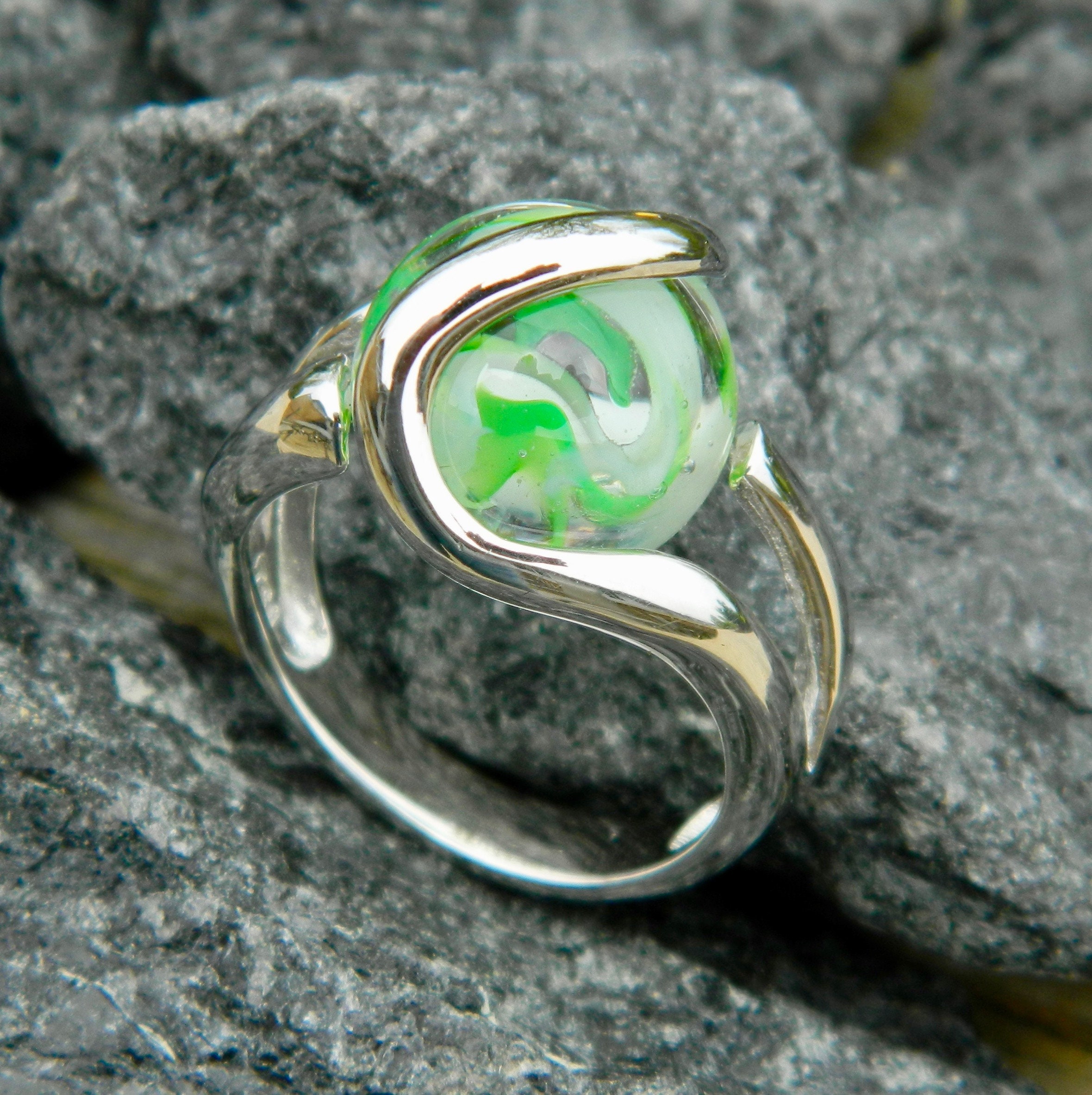 Beautiful Marble Rings 6 Different Colors to Choose From - Interchangeable Marble Ring With ...