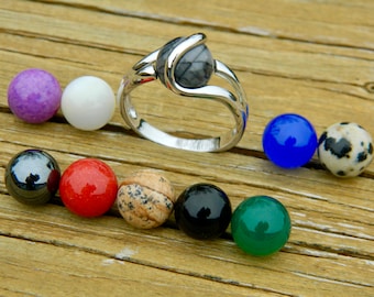 Sterling silver sales interchangeable rings