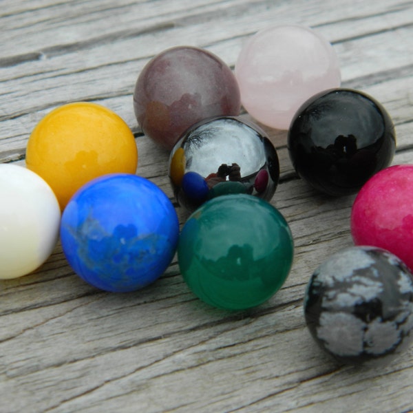 10 - 10mm Semi Precious Stones Marbles for interchangeable jewelry