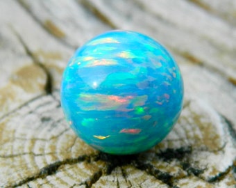 10mm Fire Turquoise syn. opal marble stone for interchangeable jewelry