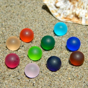 10 - 10mm Sea Glass Stones Marbles for interchangeable jewelry