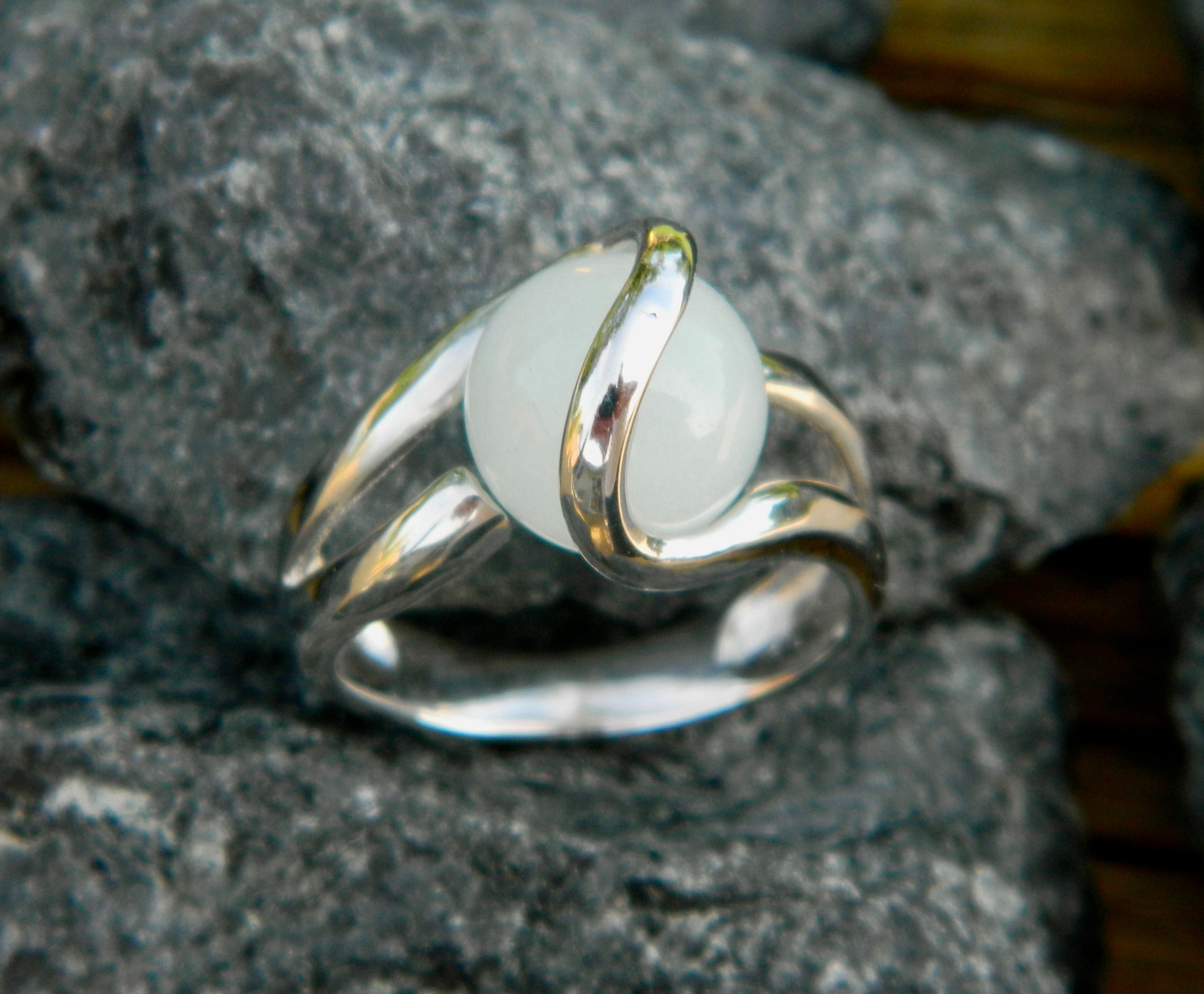 Beautiful Marble Rings Glow in the Dark - Interchangeable Marble Ring With 10mm (choose ...