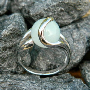 Glows in the Dark - Interchangeable Marble Ring with your choice of glow in the dark 12mm glass stone.