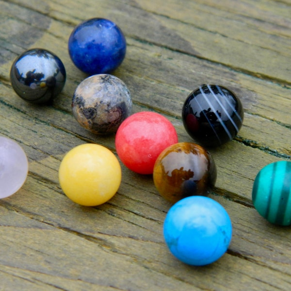 10 - 8mm Semi Precious Stones Marbles for interchangeable jewelry
