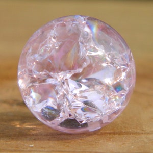 8mm 10mm 12mm 14mm Fried Pink Cracked Glass stones / marbles for interchangeable jewelry