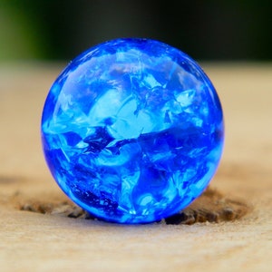 8mm 10mm 12mm 14mm Fried Blue  Cracked Glass stones / marbles for interchangeable jewelry