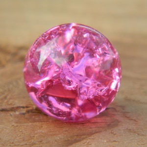 8mm 10mm 12mm 14mm 16mm Fried Royal Fuchsia Cracked Glass stones / marbles for interchangeable jewelry