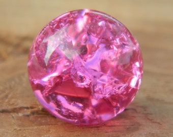 8mm 10mm 12mm 14mm 16mm Fried Royal Fuchsia Cracked Glass stones / marbles for interchangeable jewelry