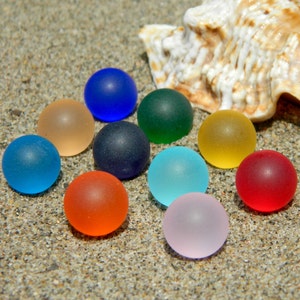 10 - 12mm Sea Glass Stones Marbles for interchangeable jewelry