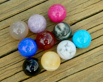 Canicas de piedras semipreciosas de 10-12 mm para joyería intercambiable