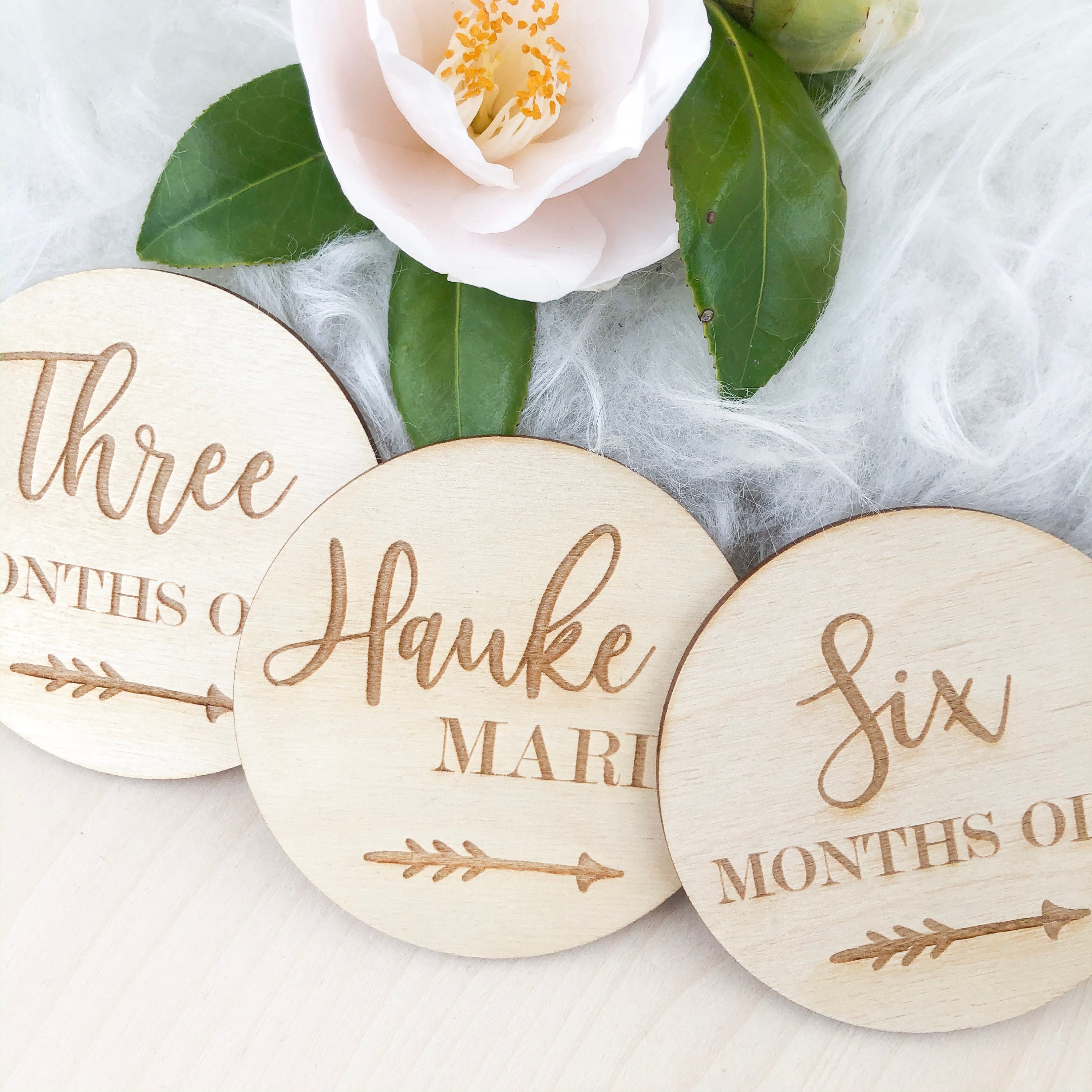Custom Wooden Engraved Baby Milestone Cards - Etsy