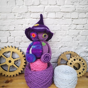 Crocheted voodoo doll, Halloween amigurumi, creepy cute doll, goth doll, whimsical creature, scary doll, unique gifts, weird gifts,