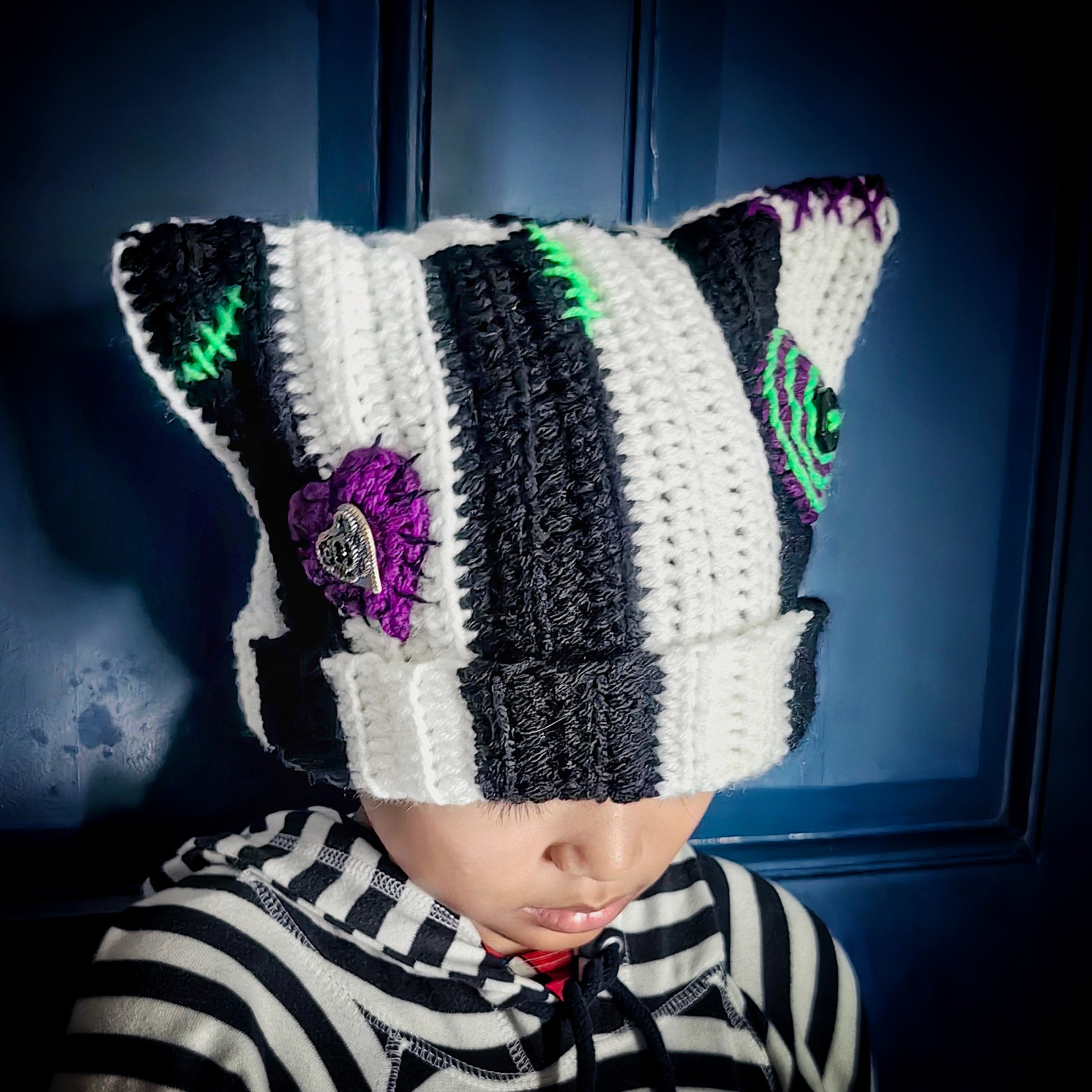 Gloomy Bear Goth Emo Punk Blue Knit Beanie Cosplay Hat Gloomy Bear Hat - Etsy main image 3