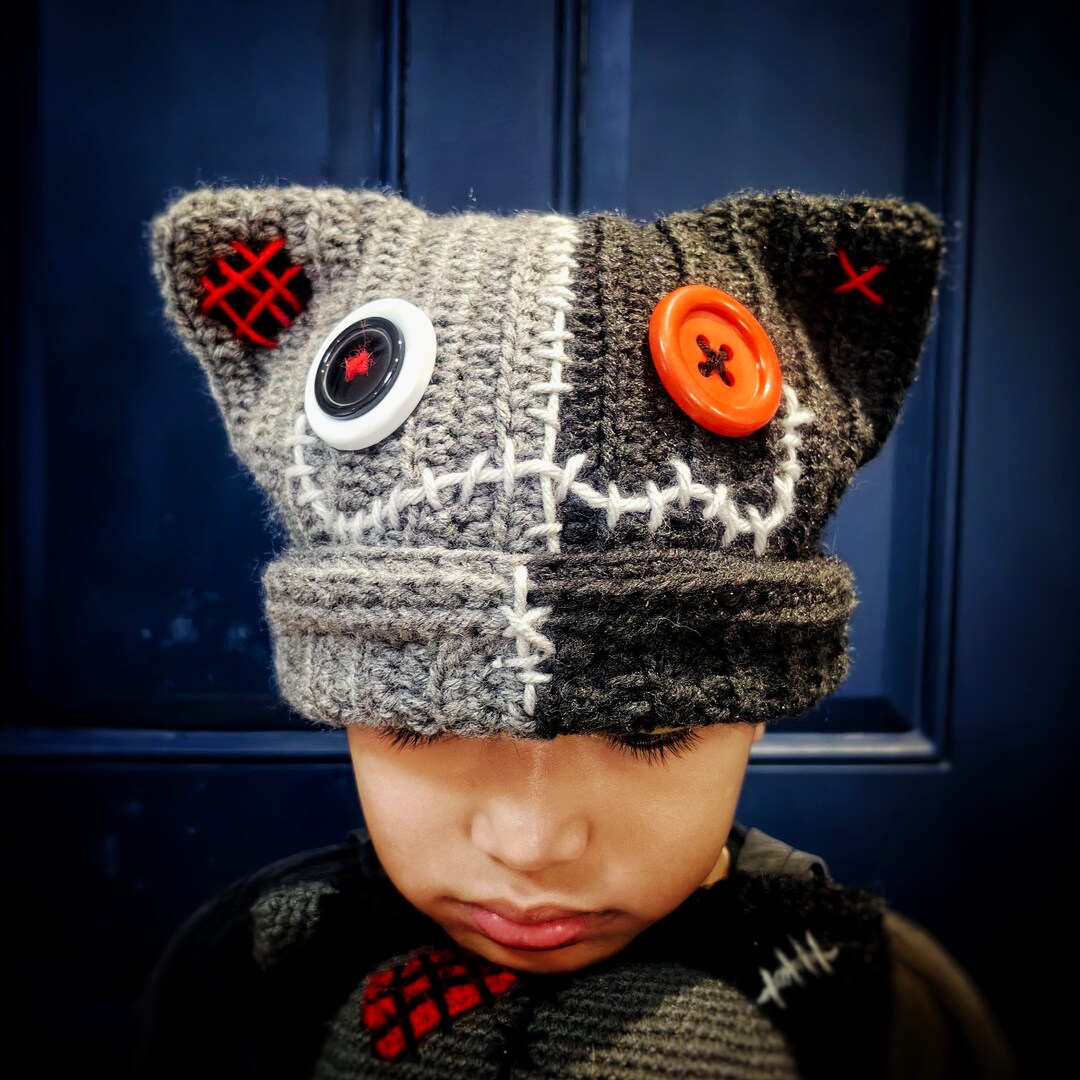 Cat Beanie, Crochet Cat Beanie, Crochet Pussy Cat Hat, Cat