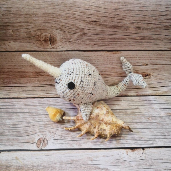 Crochet narwhal, whimsical creatures, amigurumi sea creature, funny gift, cute gift, gift for kids, amigurumi animals, amigurumi whale
