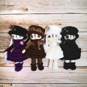 PATRÓN DE CROCHET Muñeco Vudú Gótico Steampunk, Patrón Amigurumi Muñeca Linda, Patrón muñeca Punk, Patrón crochet muñeca espeluznante