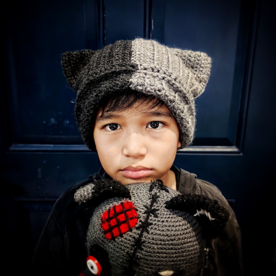 Cat Beanie, Crochet Cat Beanie, Crochet Pussy Cat Hat, Cat Ears