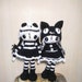 2-in-1 CROCHET PATTERN Halloween dolls, Creepy cute amigurumi goth doll, skull pattern, crochet cat, cute voodoo doll 