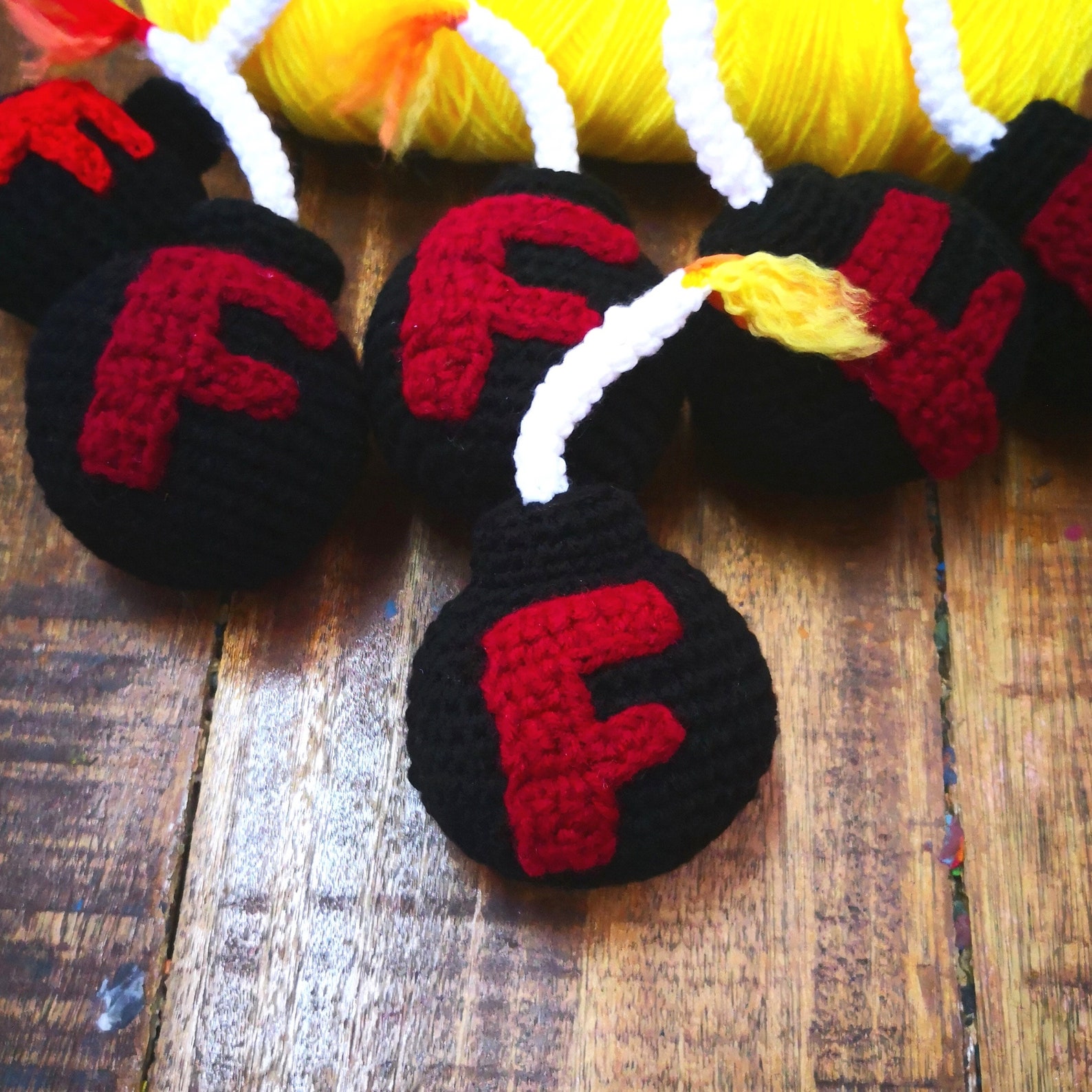 Crochet Pattern F Bomb Gag Gift F Bomb Stress Ball Etsy