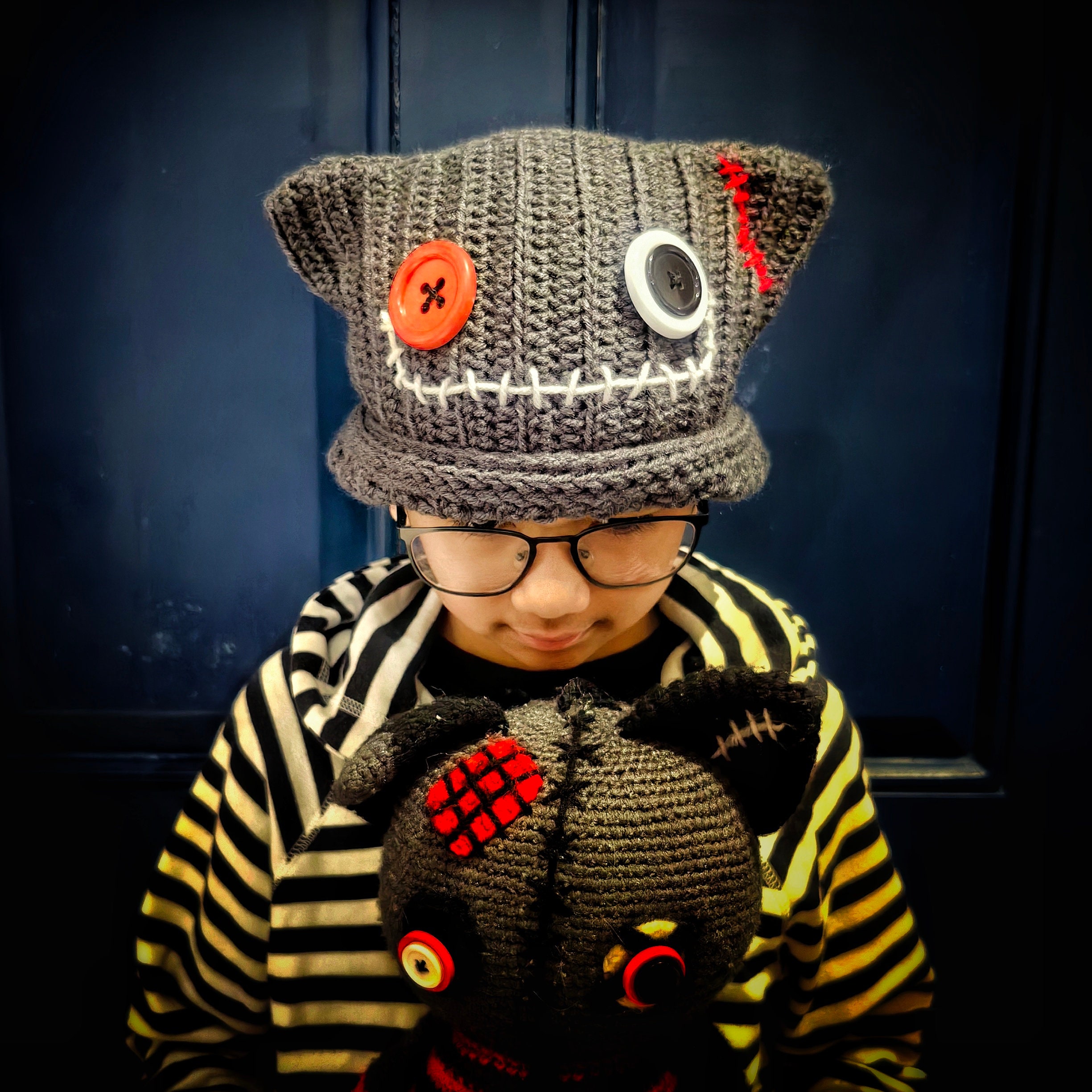 Cat Beanie, Crochet Cat Beanie, Crochet Pussy Cat Hat, Cat