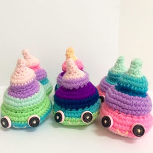 MODELLO BAMBOLA ALL'UNCINETTO Cacca di unicorno, modello bambola amigurumi, modello di cibo all'uncinetto, modello di giocattolo all'uncinetto, cacca di unicorno, amigurumi gratis, kawaii immagine 3