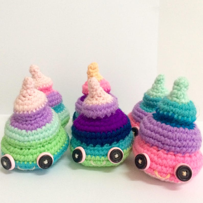 MODELLO BAMBOLA ALL'UNCINETTO Cacca di unicorno, modello bambola amigurumi, modello di cibo all'uncinetto, modello di giocattolo all'uncinetto, cacca di unicorno, amigurumi gratis, kawaii immagine 3