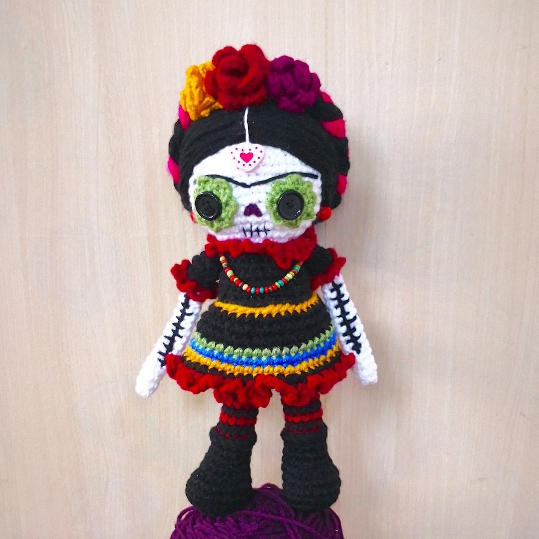 CROCHET PATTERN Sugar Skull, Dia De Los Muertos, Day of the Dead, La
