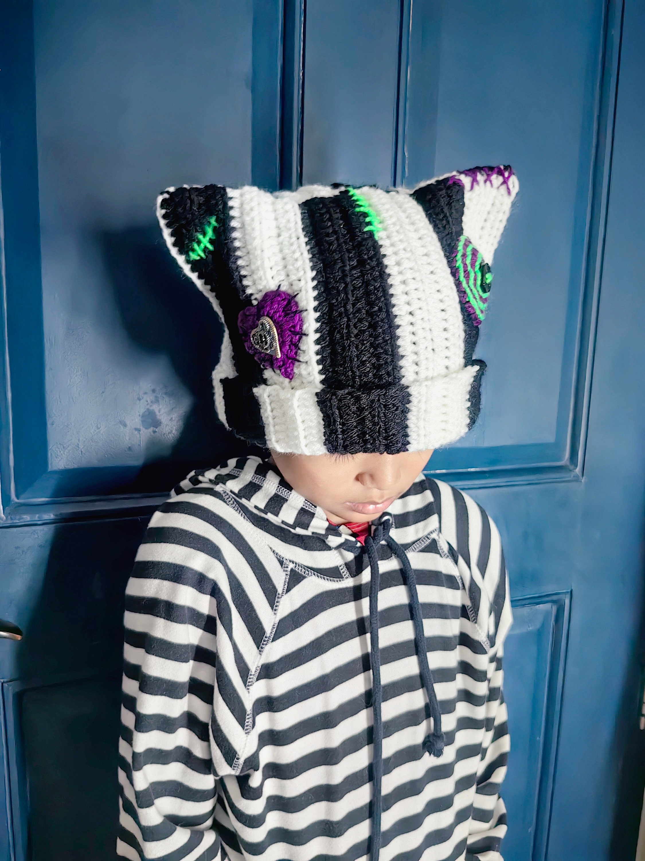 White Pumpkin Cat Beanie ? Handmade Crochet Hat Actually can main image 2