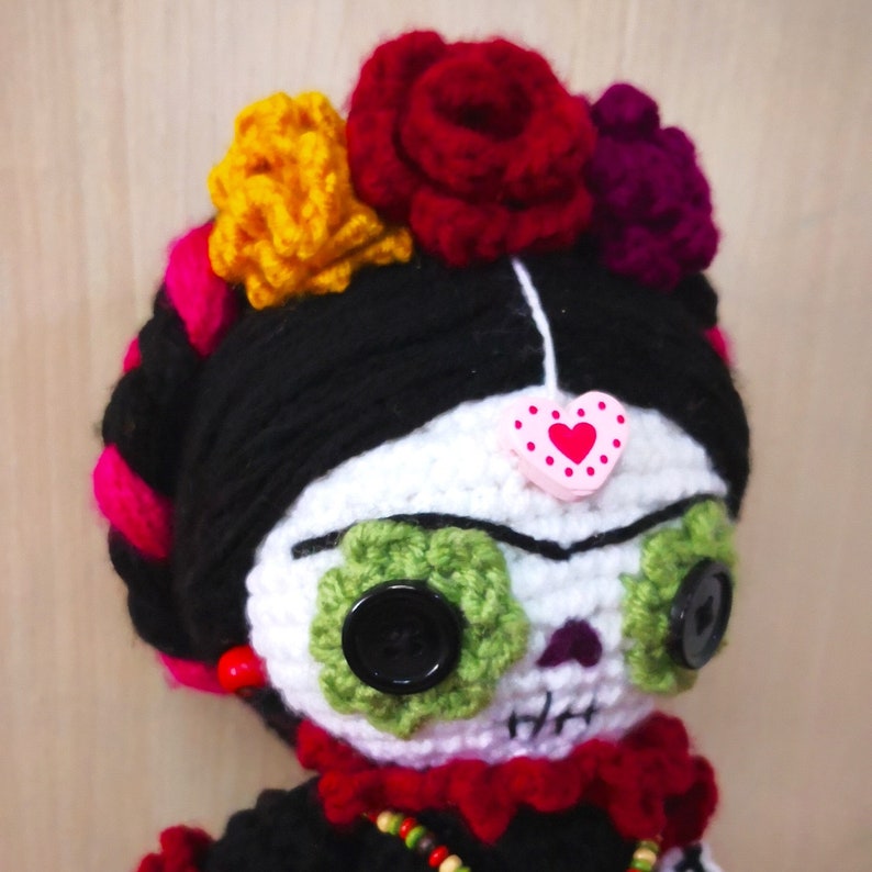CROCHET PATTERN Sugar Skull Dia De Los Muertos Day of the | Etsy