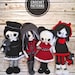 SALE 4 CROCHET PATTERNS Rebellious Grunge Girl, Punk Rock Emo doll amigurumi pattern, Goth doll patterns, Voodoo doll patterns, Kawaii dolls 