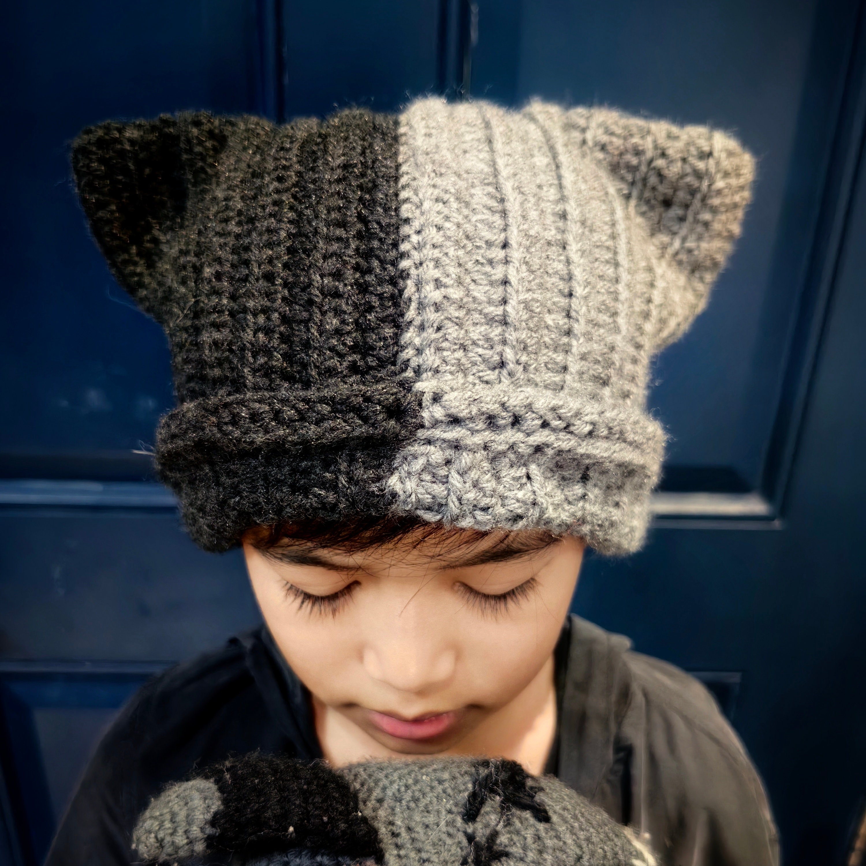 Cat Beanie, Crochet Cat Beanie, Crochet Pussy Cat Hat, Cat
