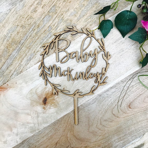 Download Cake Toppers Picks Paper Party Supplies Download Svg File Cutting File Oh Baby Wreath Cake Topper Boho Baby Shower Cake Topper Wreath Cake Topper Topper Wreath Cake