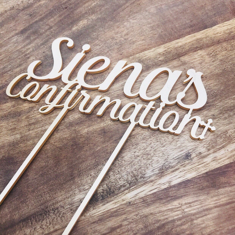 Confirmation Cake Topper Personalised Confirmation Religious Etsy