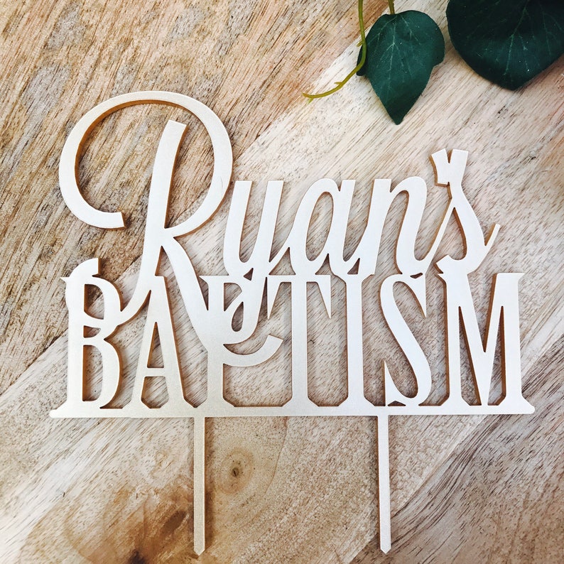 Baptism Cake Topper Cake Topper Personalised Cake Toppers Etsy