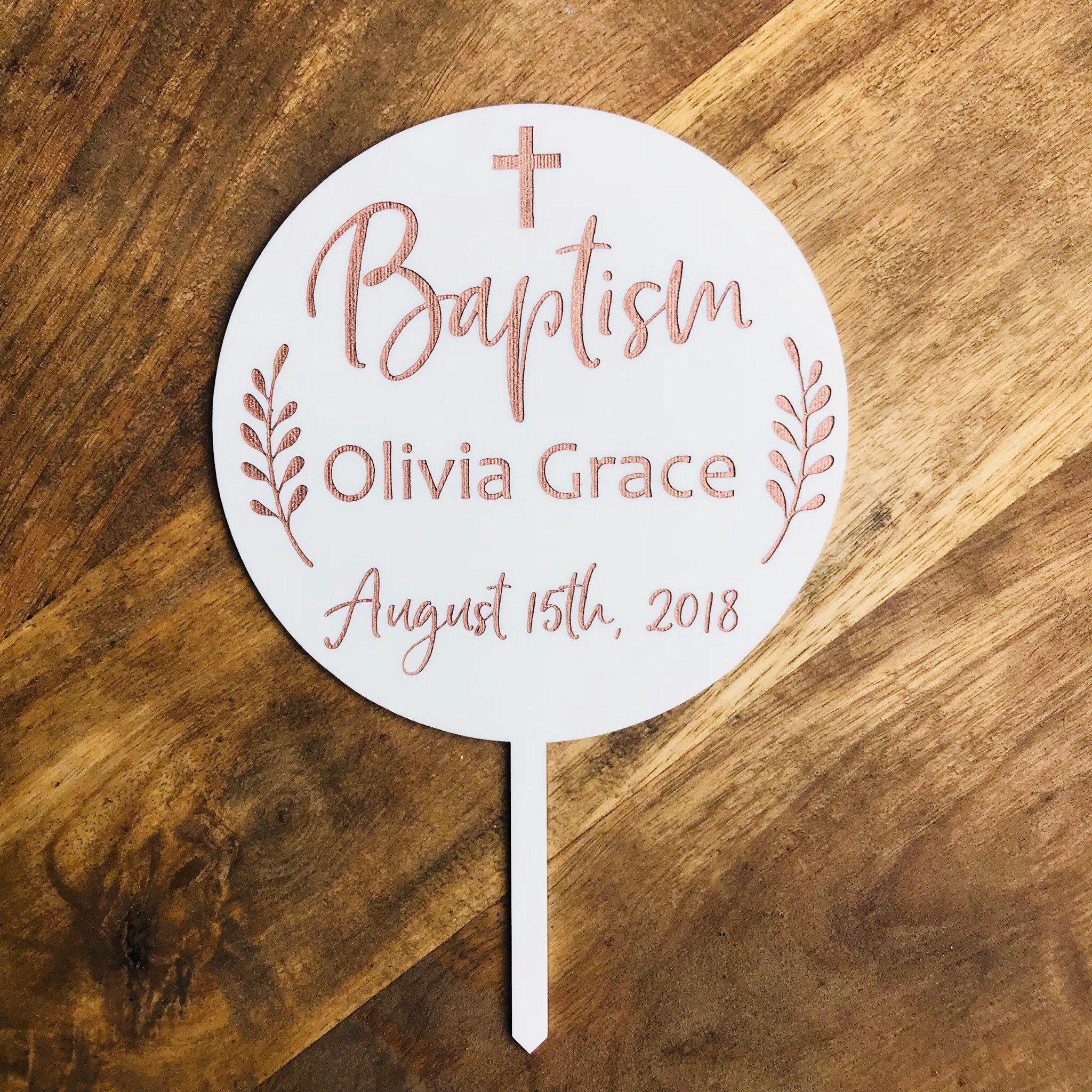 Baptism Cake Topper Personalised Cake Topper Cake Decoration | Etsy