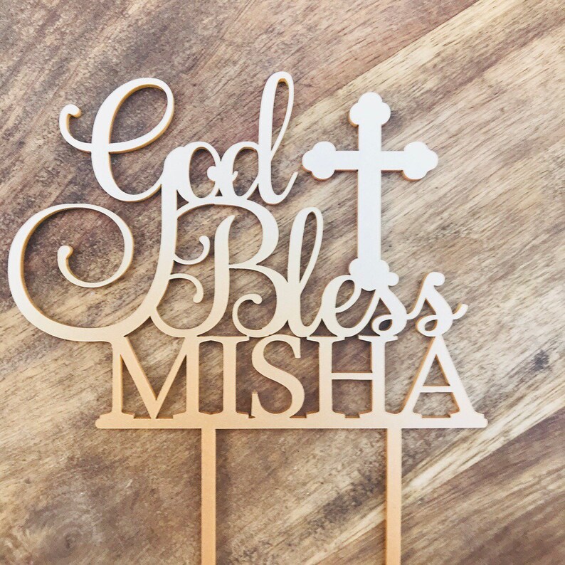 God Bless Cake Topper Cake Topper Cake Decoration