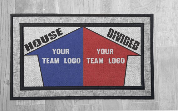 House Divided Custom Print Door Mat Doormat Floor Heavy Duty Etsy